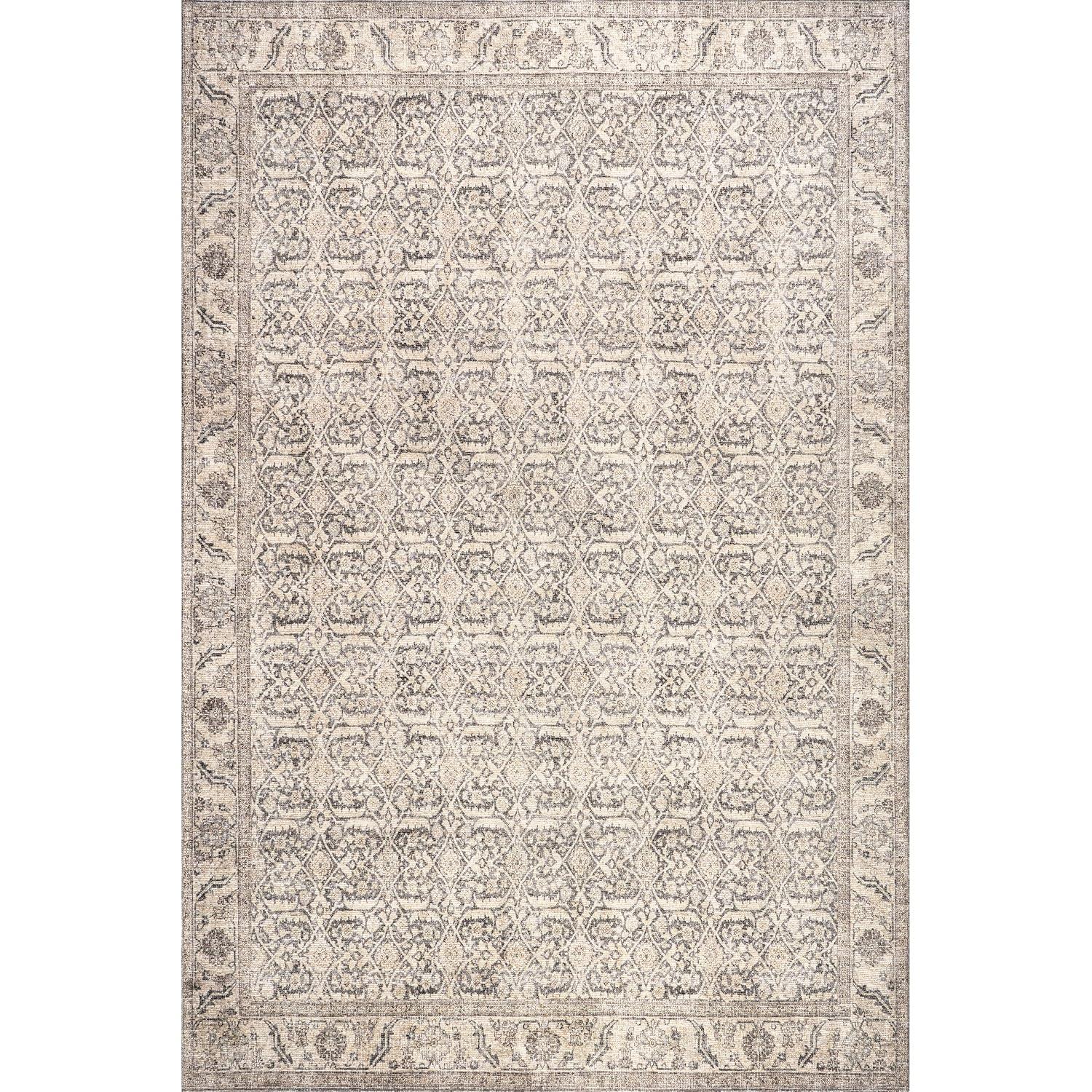 Nuloom Hillstone Collection Calantha Traditional Vintage Medallion Area Rug, 5' x 8', Beige