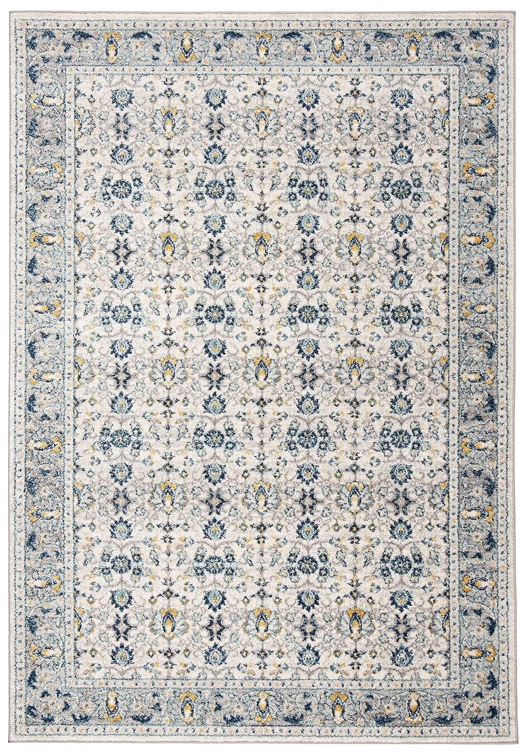 Madison MAD151 Power Loomed Indoor Area Rug - Ivory/Navy - 5'3"x7'6" - Safavieh