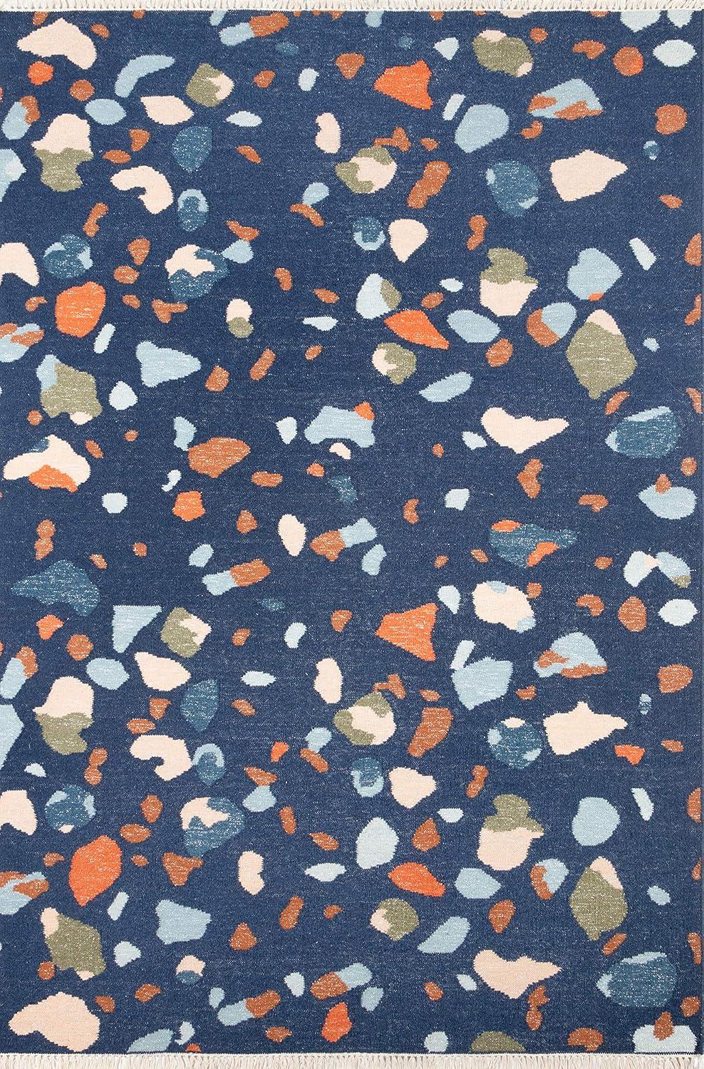 Novogratz Jem Terri Handmade Flatweave Navy Rug