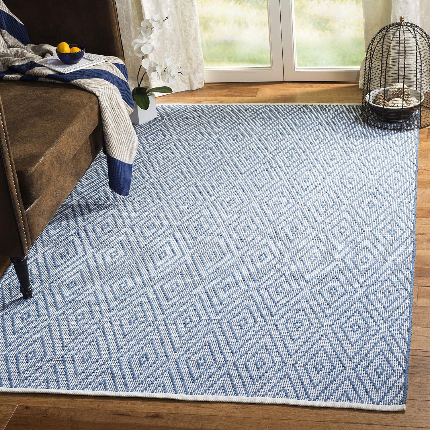 Montauk MTK811 Hand Woven Area Rug - Blue/Ivory - 5'x8' - Safavieh.