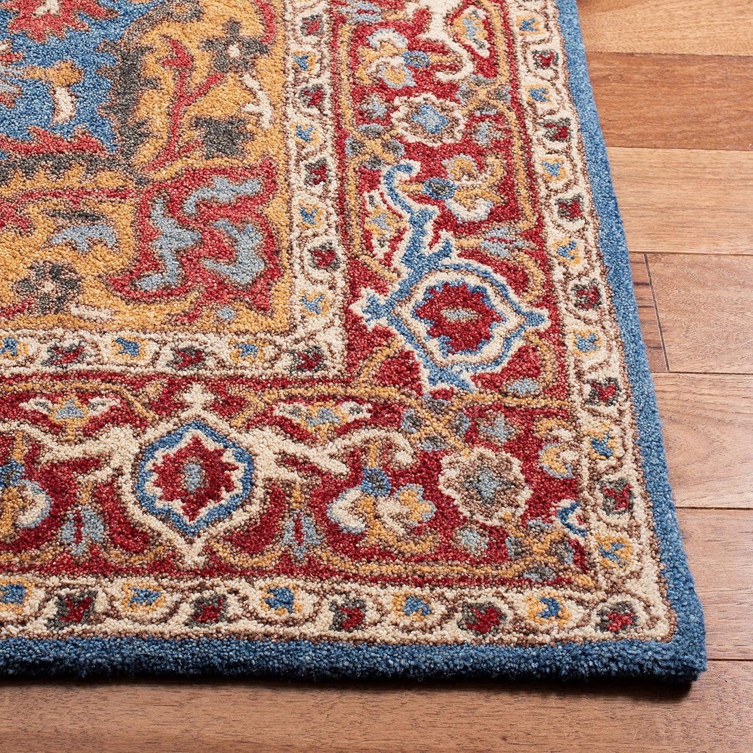 Antiquity AT521 Hand Tufted Area Rug - Red/Blue - 4'x6' - Safavieh.