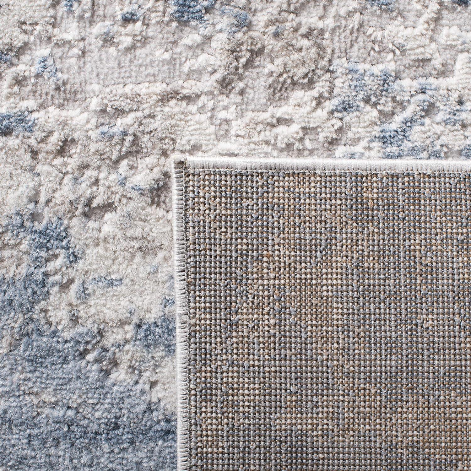 Amelia 700 ALA705 Machine Made Loomed Area Rug - Grey/Blue - 6'-0" x 9'-0" - Safavieh