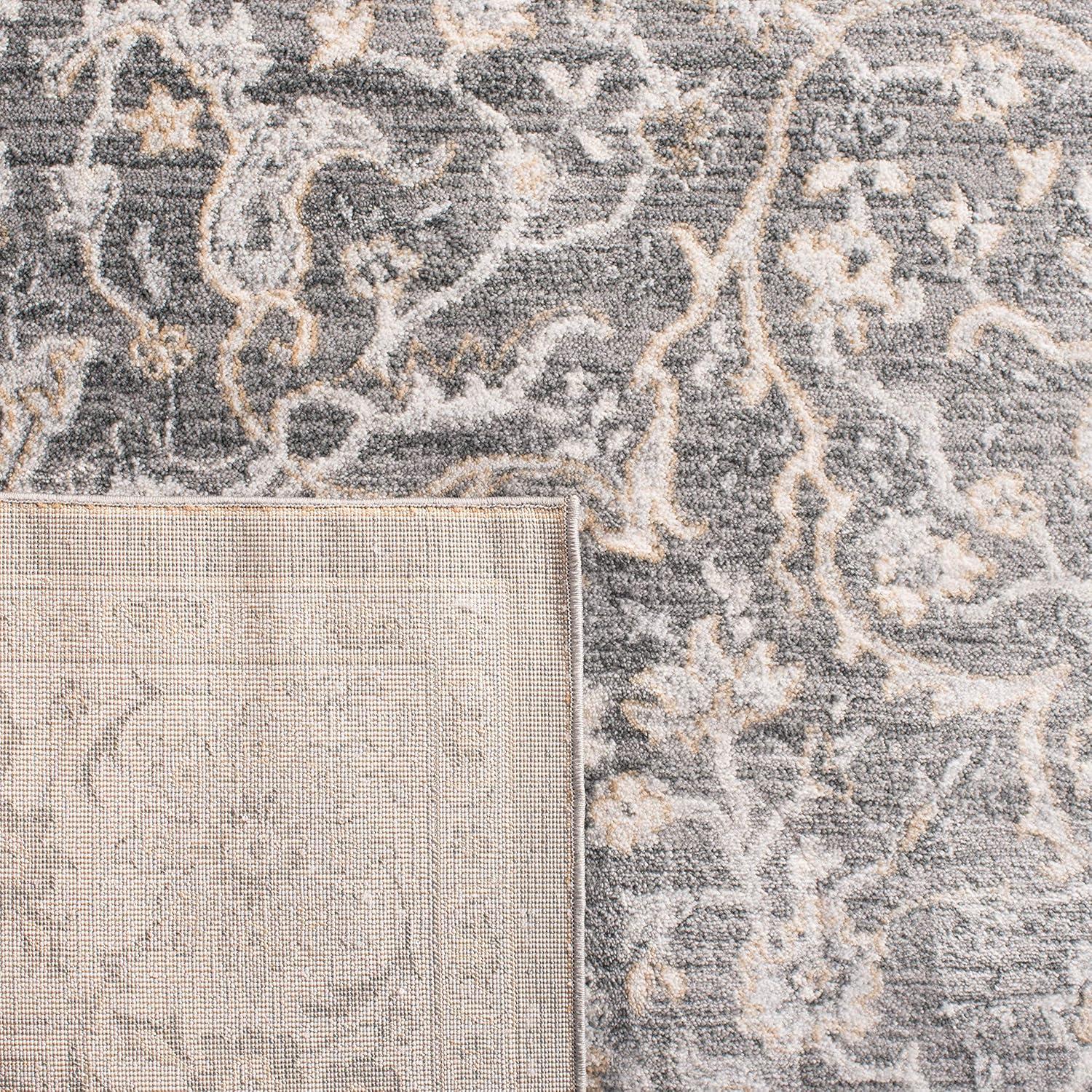 Isabella ISA912 Power Loomed Area Rug - Grey/Dark Grey - 4'x6' - Safavieh.