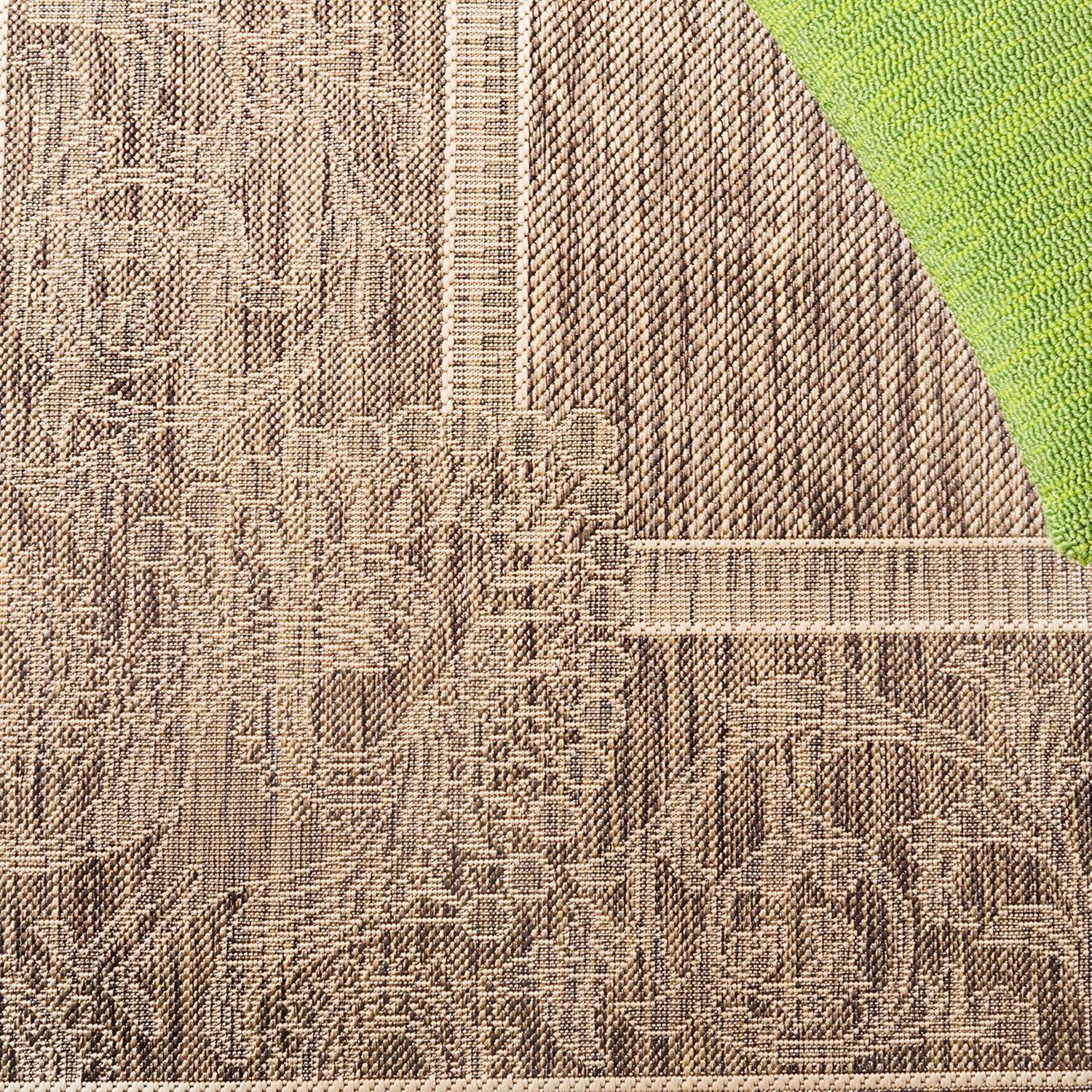Courtyard CY2965 Power Loomed Indoor/Outdoor Area Rug - Brown/Natural - 5'3"x7'7" - Safavieh.