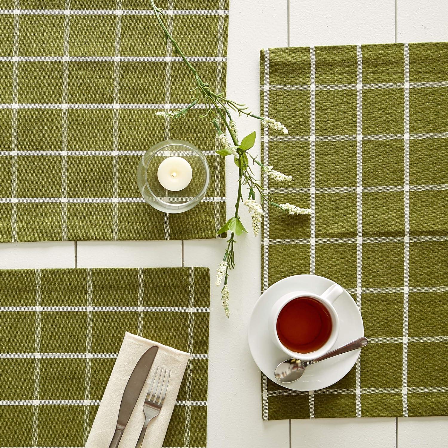 Ventana Green Check Placemat (Set of 6)