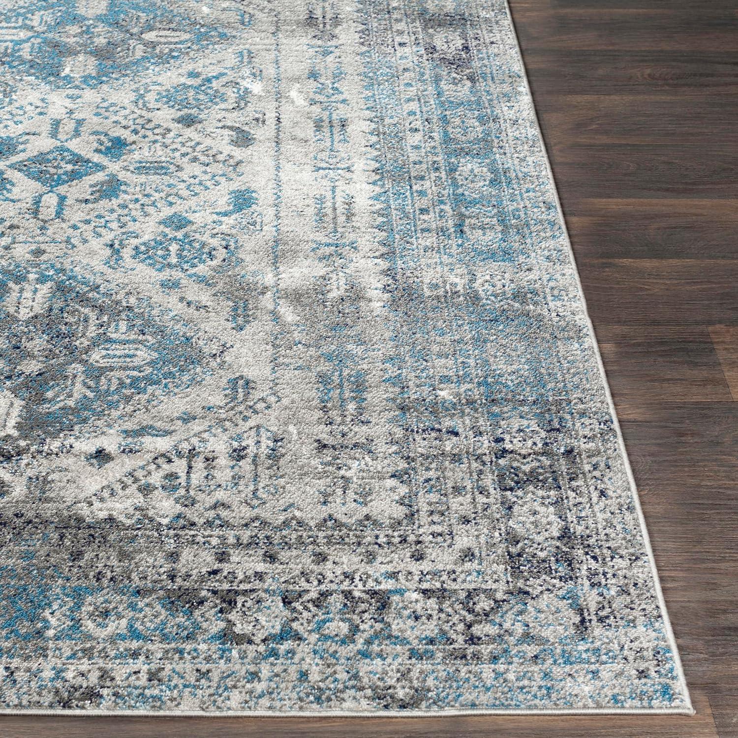 Livabliss 3'11"x5'7" Melissa Traditional Rugs Gray: Medium Pile, Stain & Fade-Resistant, Indoor Use