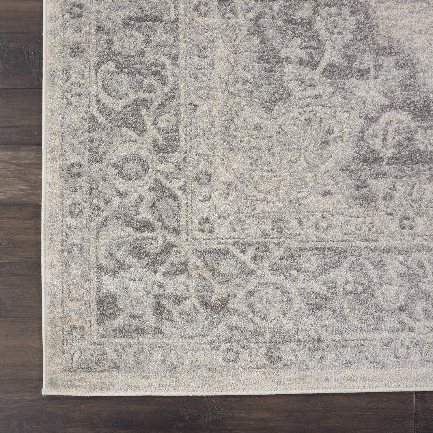 Nourison Tranquil Vintage Persian Center Medallion Area Rug Ivory Grey 2' x 4'
