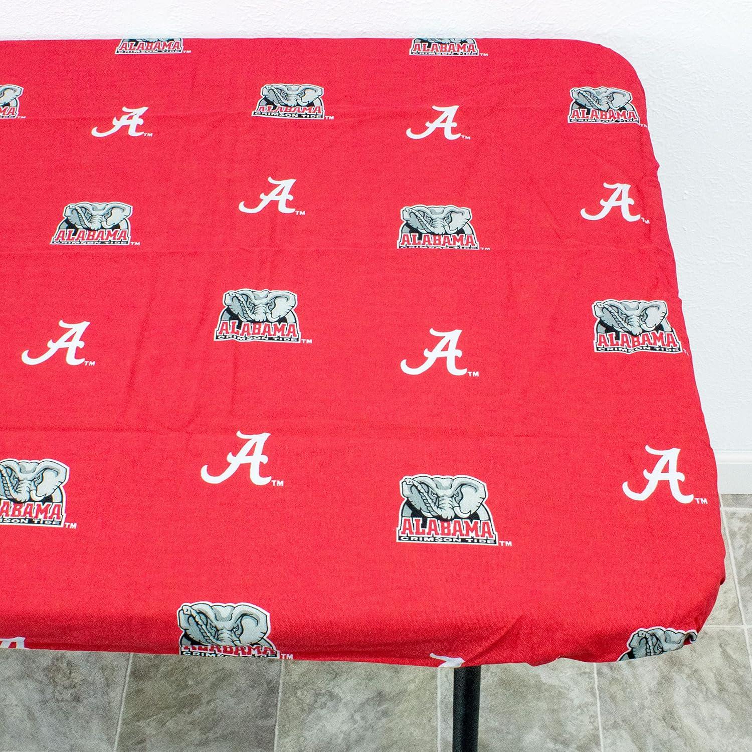 Alabama Crimson Tide Red Cotton Fitted Table Cover