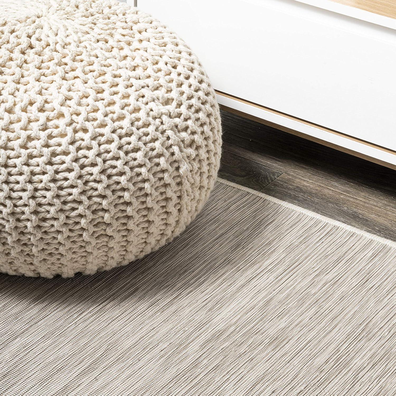 Ethan Modern Flatweave Solid  Area Rug  - JONATHAN Y