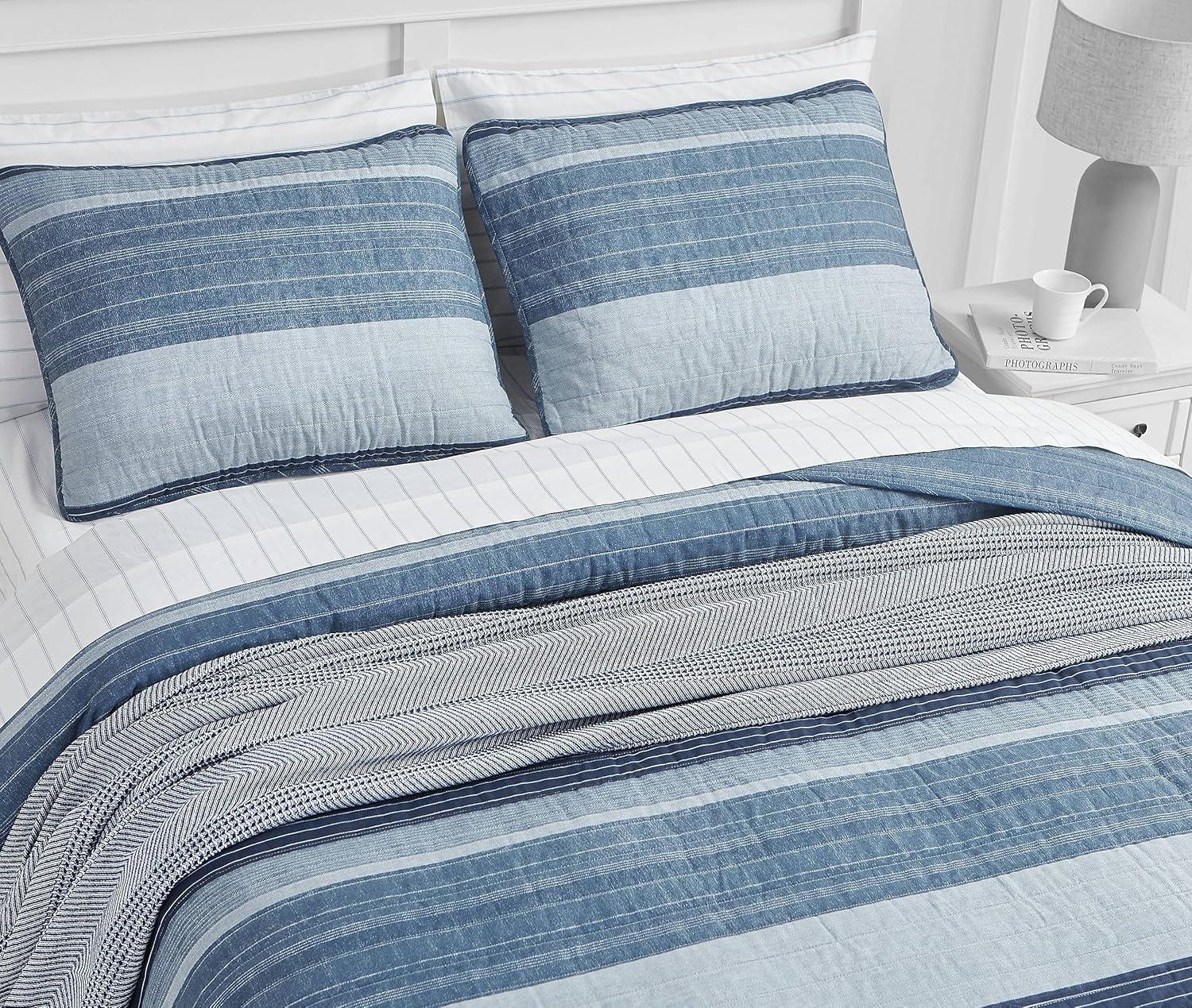 Nautica Ridgeport Cotton Reversible Quilt Set