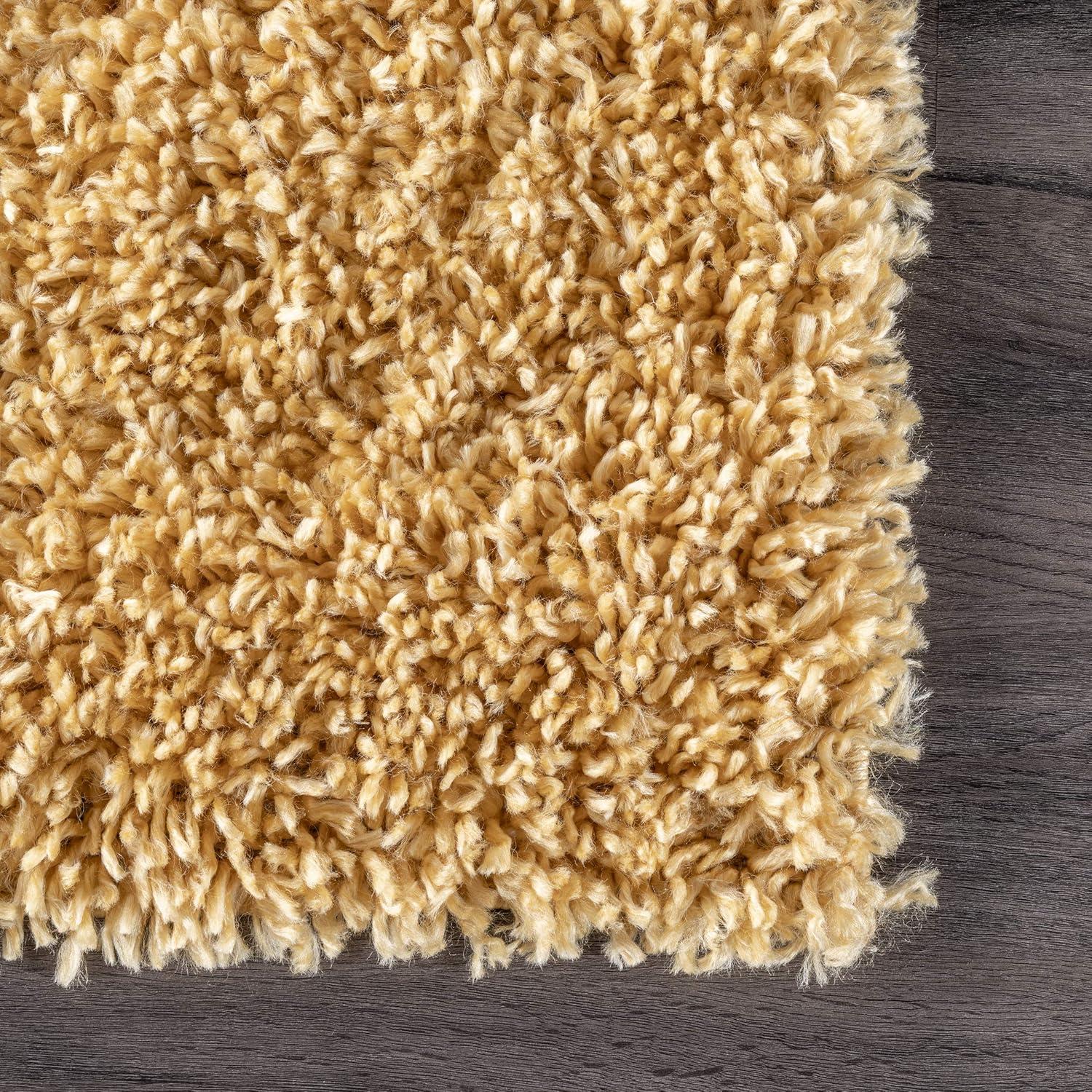 Nuloom Kara Solid 5x8 Shag Indoor Area Rug for Living Room Bedroom Dining Room Nursery, Yellow
