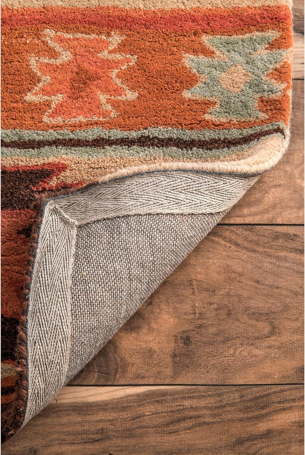 4'x6' Hand Tufted Shyla Area Rug Beige - nuLOOM: Wool, Bohemian Style, Medium Pile, Indoor Use