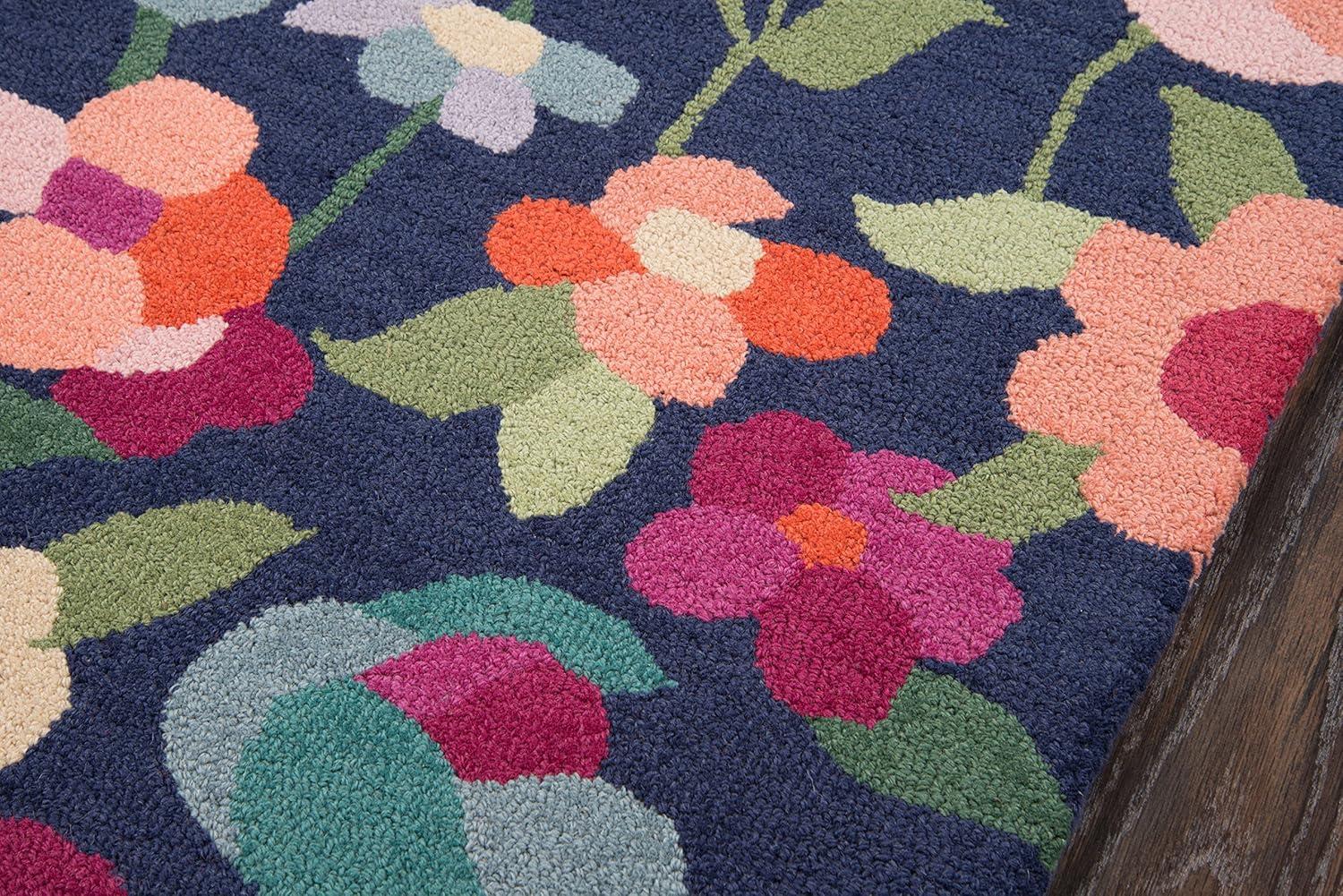 Floral Tufted Wool Rug