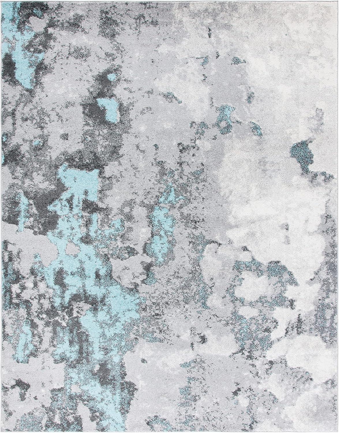 SAFAVIEH Adirondack Ladonna Abstract Area Rug, Turquoise/Grey, 8' x 10'