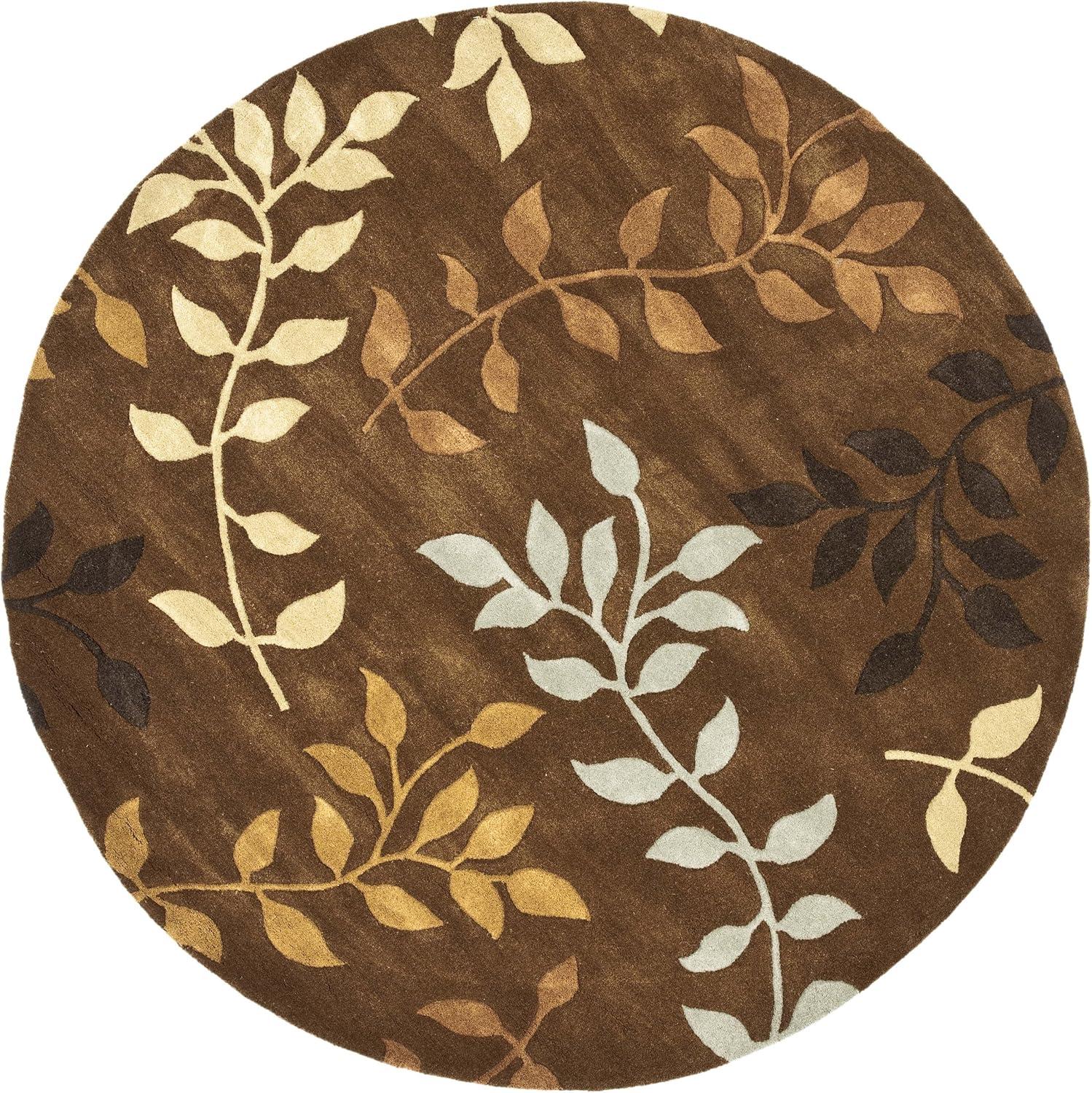 Soho SOH833 Hand Tufted Indoor Area Rug - Brown/Multi - 6' round - Safavieh.