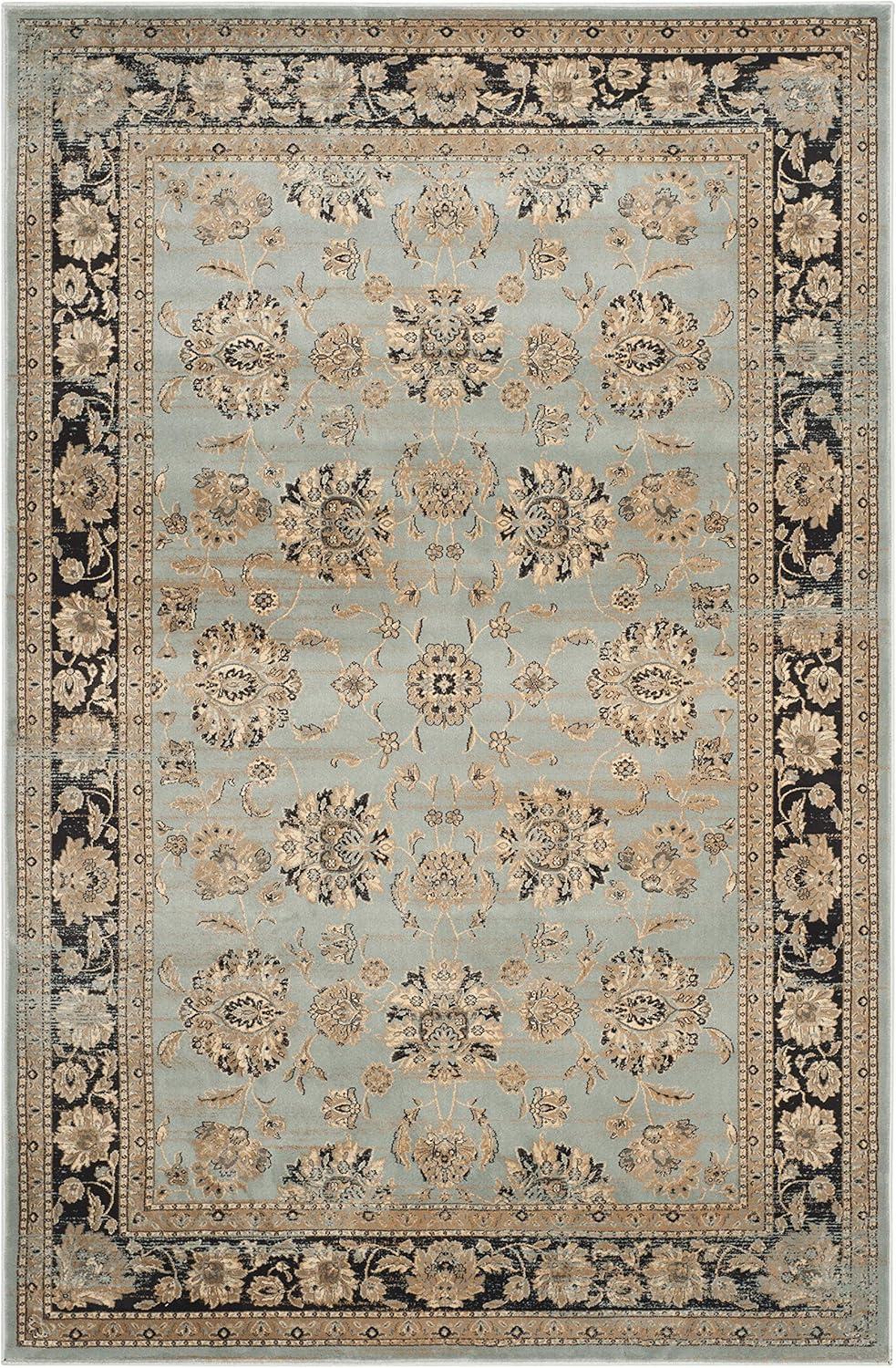 Vintage VTG575 Power Loomed Area Rug Light Blue / Brown 6'-7" X 9'-2" - Safavieh.