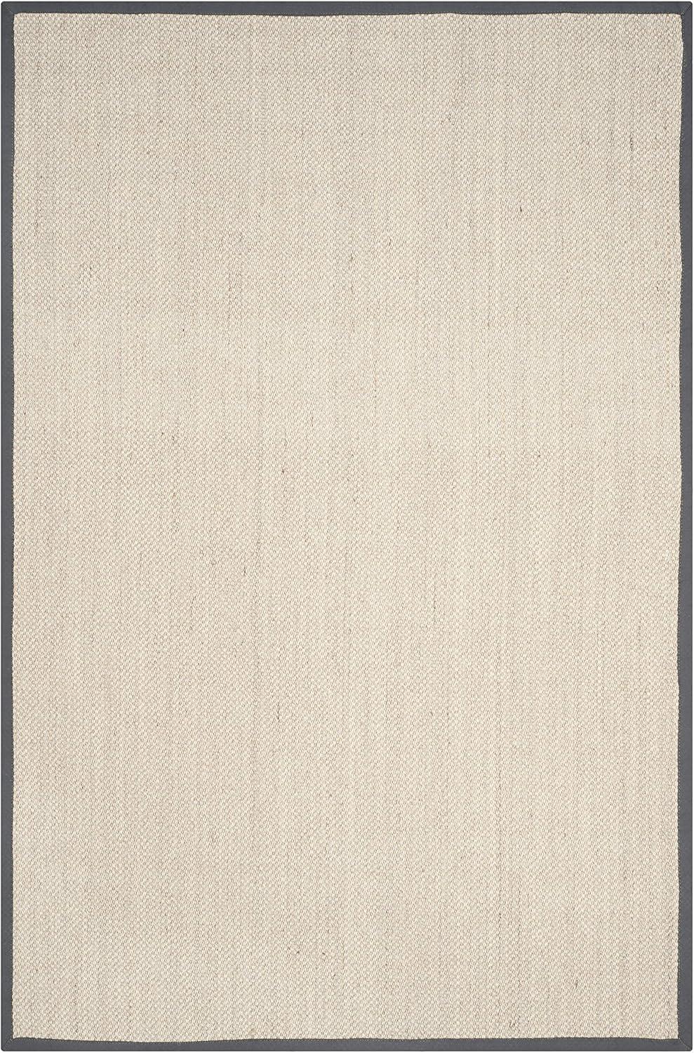 Debroh Natural Fiber Sisal With Latex Solid Color Rug