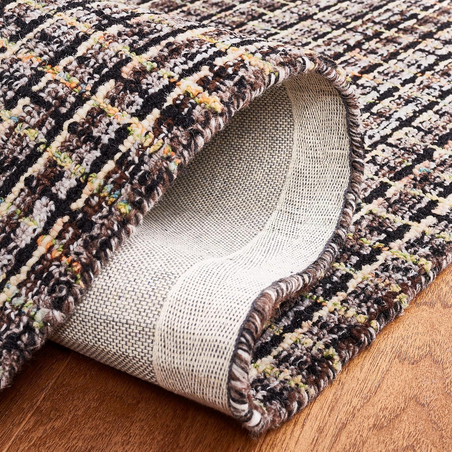 SAFAVIEH Abstract Cornelia Trellis Area Rug, Brown/Black, 9' x 12'