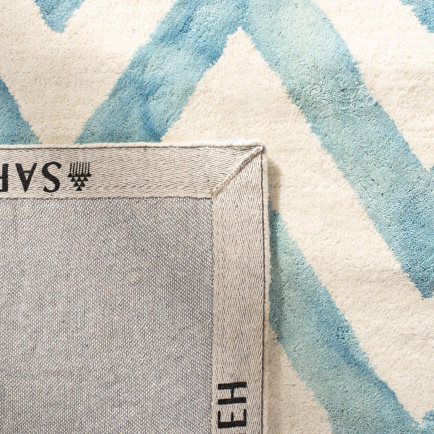 Dip Dye DDY715 Hand Tufted Area Rug - Ivory/Turquoise - 8'x10' - Safavieh.