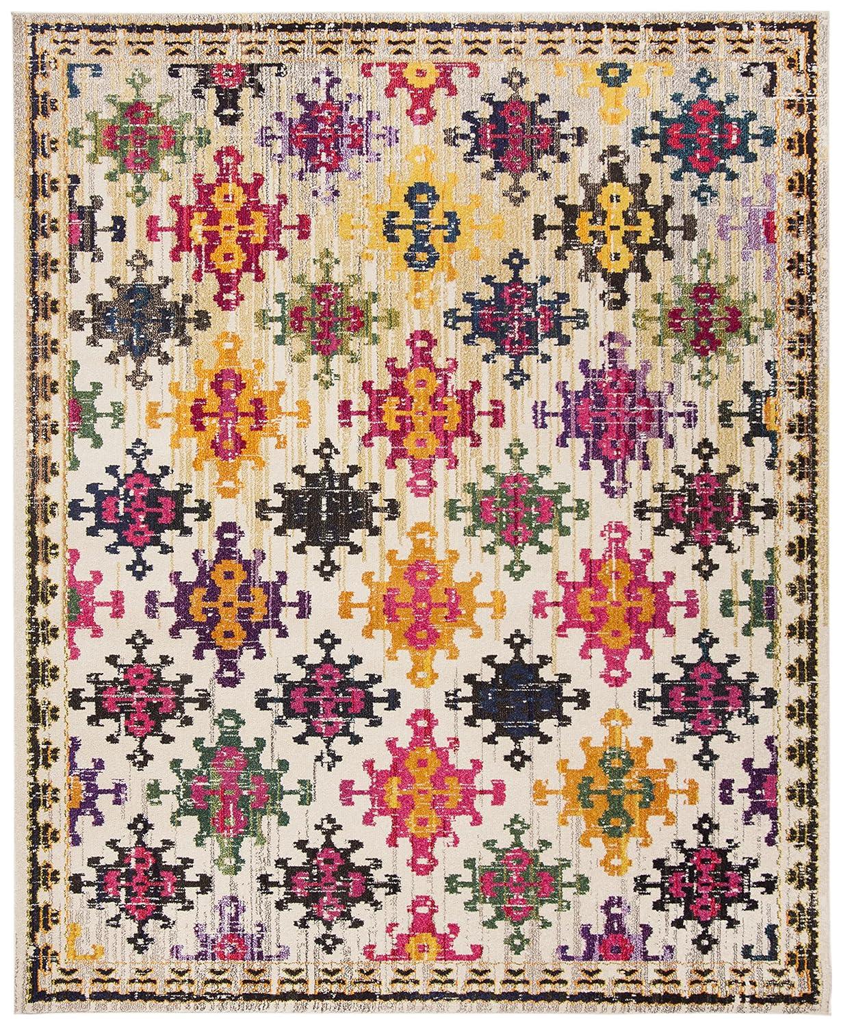 Monaco MNC244 Power Loomed Indoor Area Rug - Ivory/Multi - 8'x10' - Safavieh.