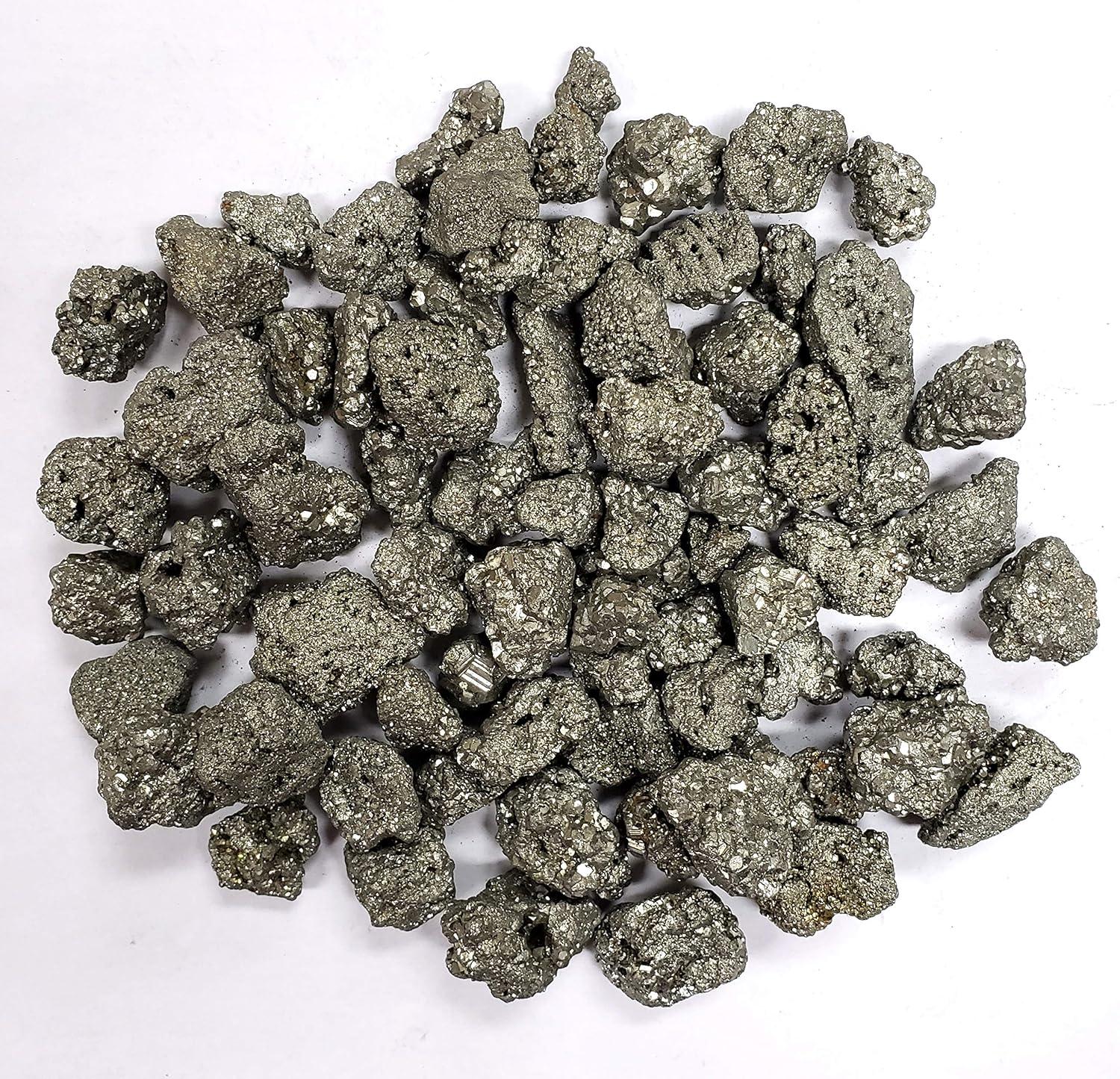 Pyrite Crystal Stone - Small Chunks Iron Pyrite Fool's Gold - Bulk Raw Natural Crystal Rough Stones