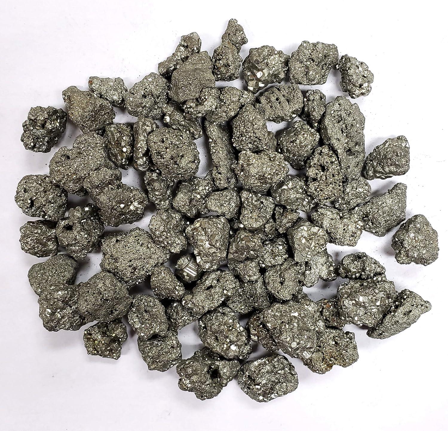 Pyrite Crystal Stone - Small Chunks Iron Pyrite Fool's Gold - Bulk Raw Natural Crystal Rough Stones