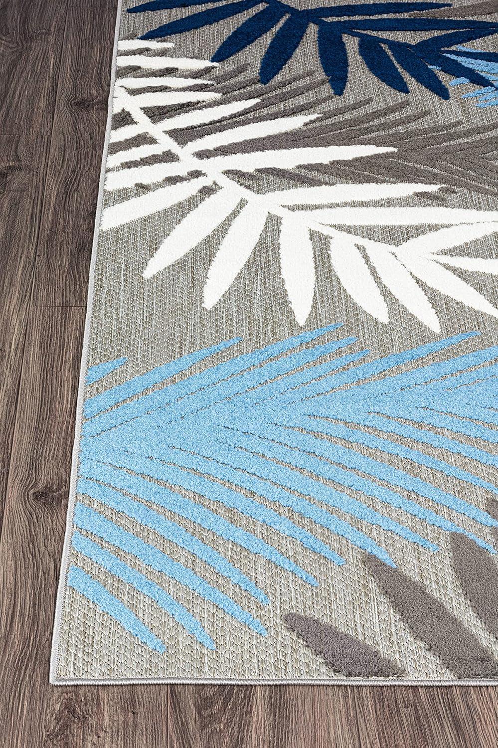 World Rug Gallery Evora Palm Frond Indoor/Outdoor Area Rug