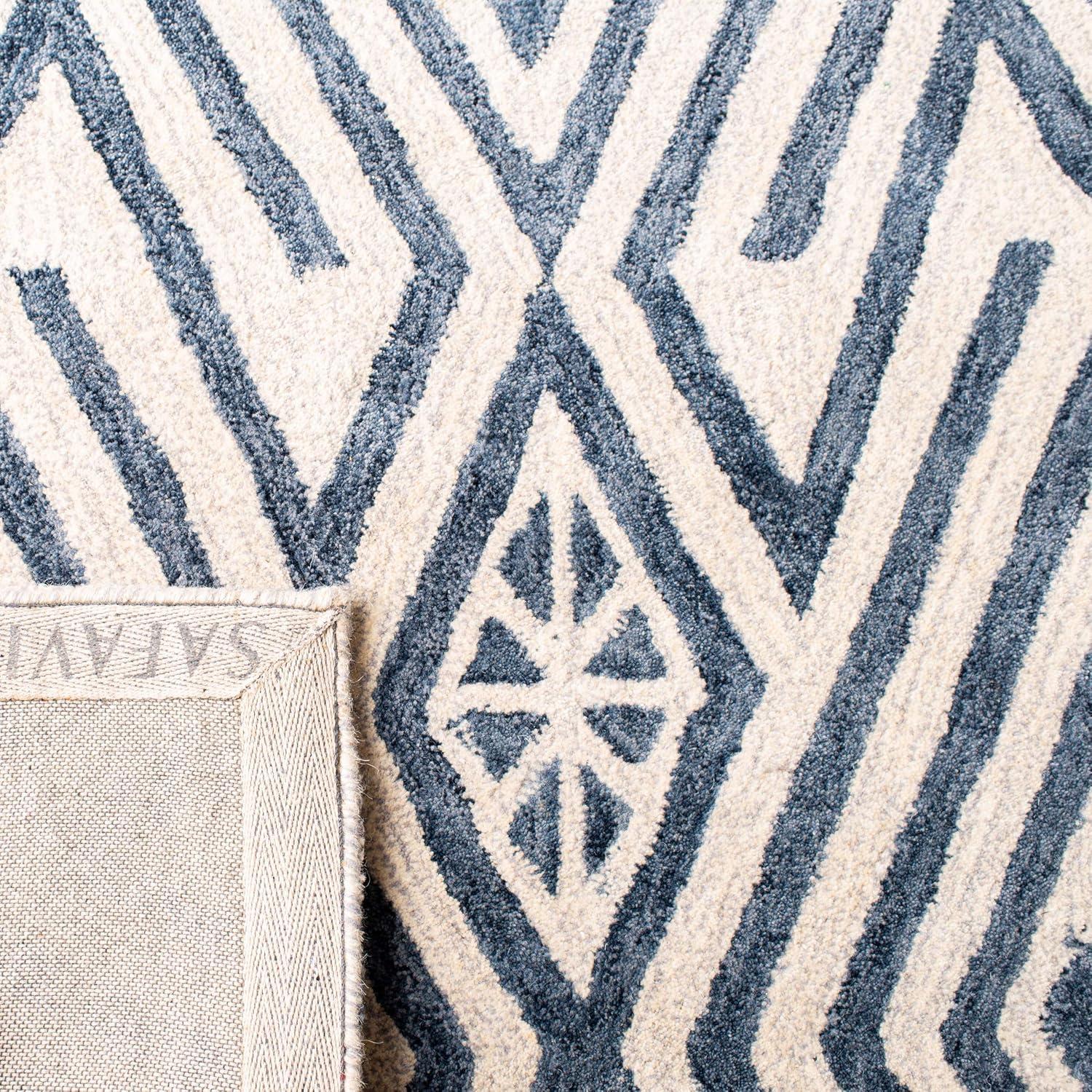 Micro-Loop MLP611 Hand Tufted Area Rug - Blue/Ivory - 8'x10' - Safavieh.