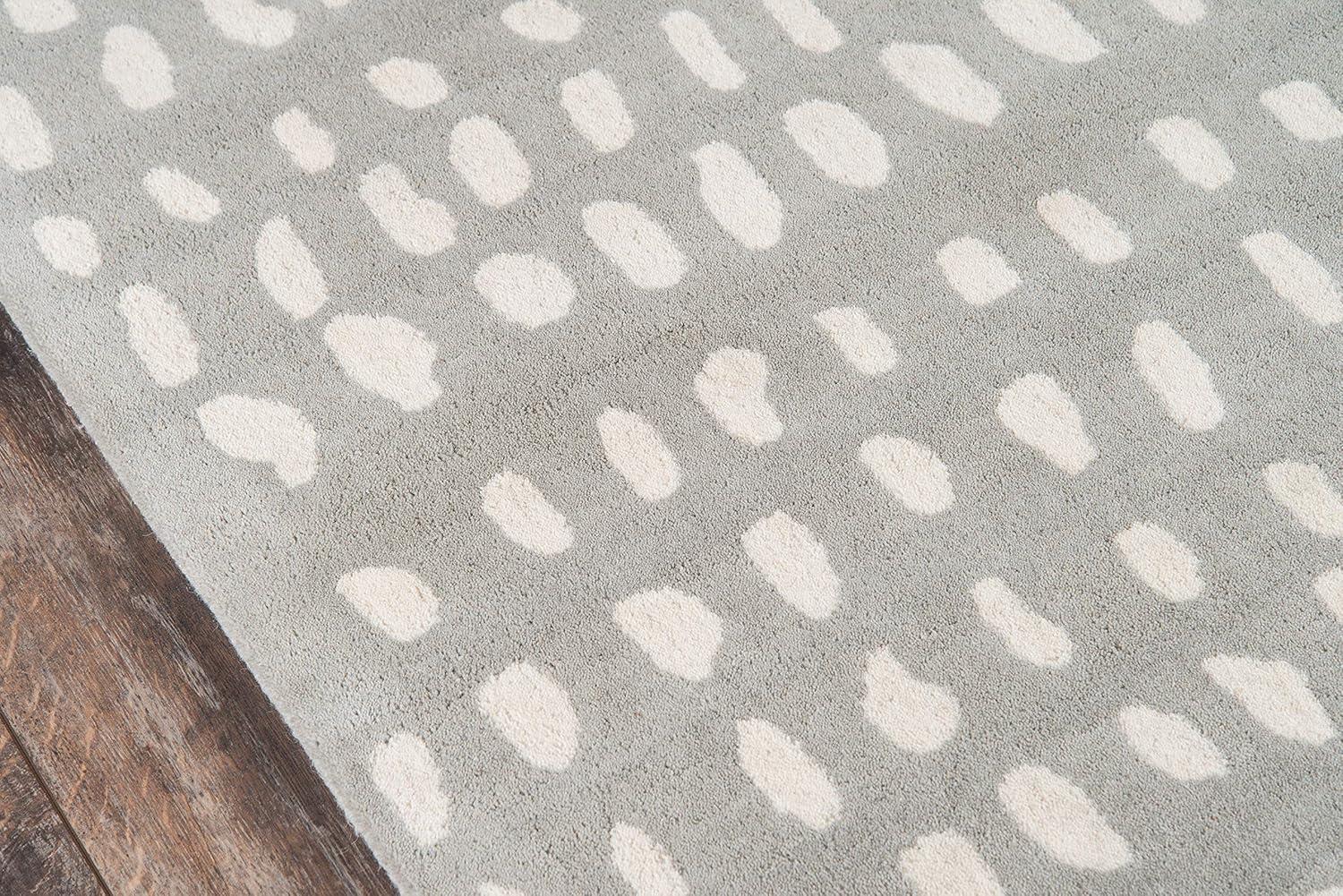 Skyline Decor Novogratz by  Delmar Boho Dots Hand-tufted Wool Area Rug Grey 9' x 12' 9' x 12' Indoor, Handmade Ivory Rectangle