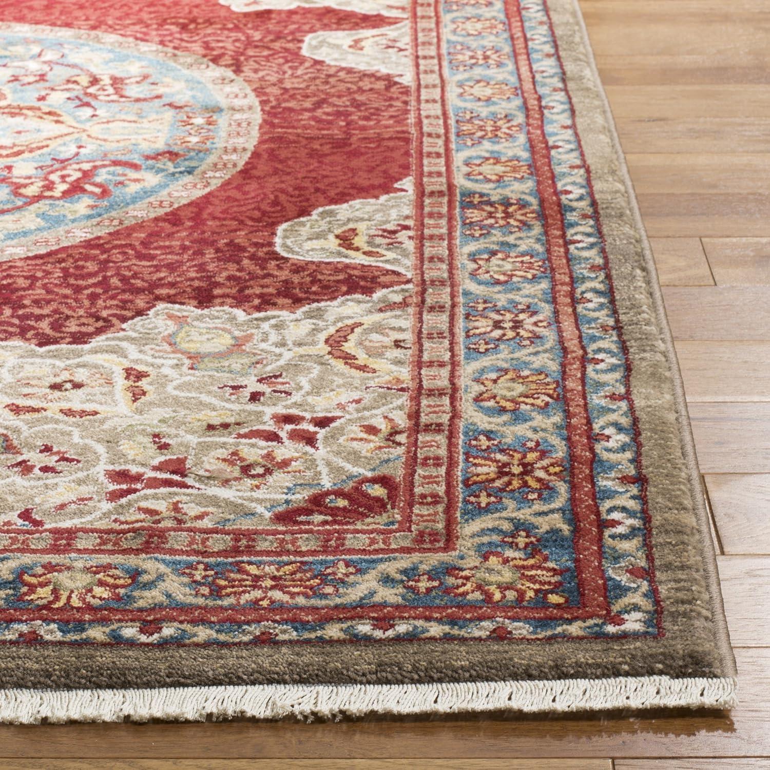 Kashan KSN302 Power Loomed Area Rug - Red/Blue - 9'x12'6" - Safavieh