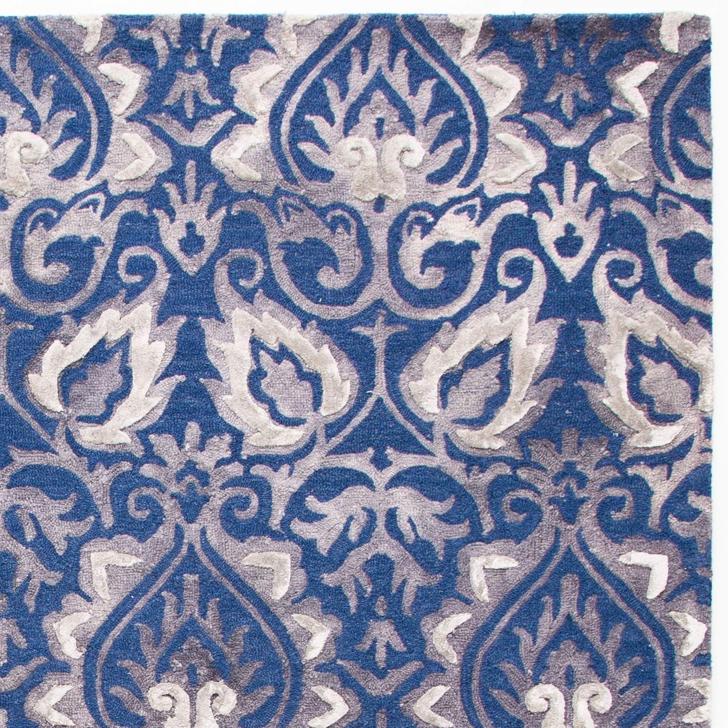 Dip Dye DDY511 Hand Tufted Area Rug - Navy/Grey - 8'x10' - Safavieh.