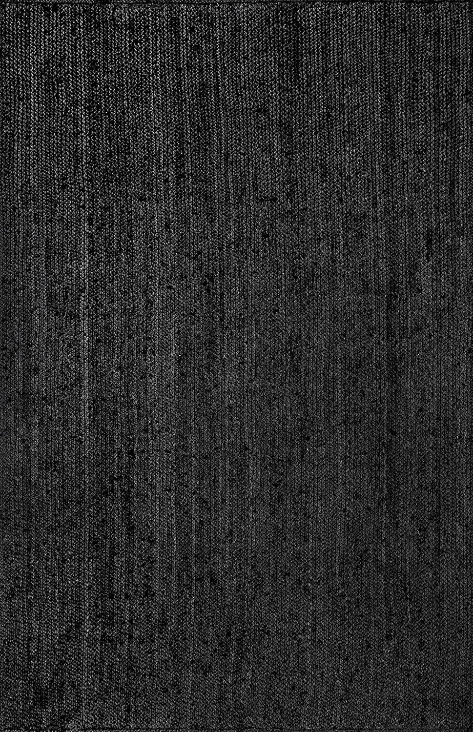 QUINCH Natural Fiber Jute Rug Hand Braided Farmhouse Rectangle Area Rug