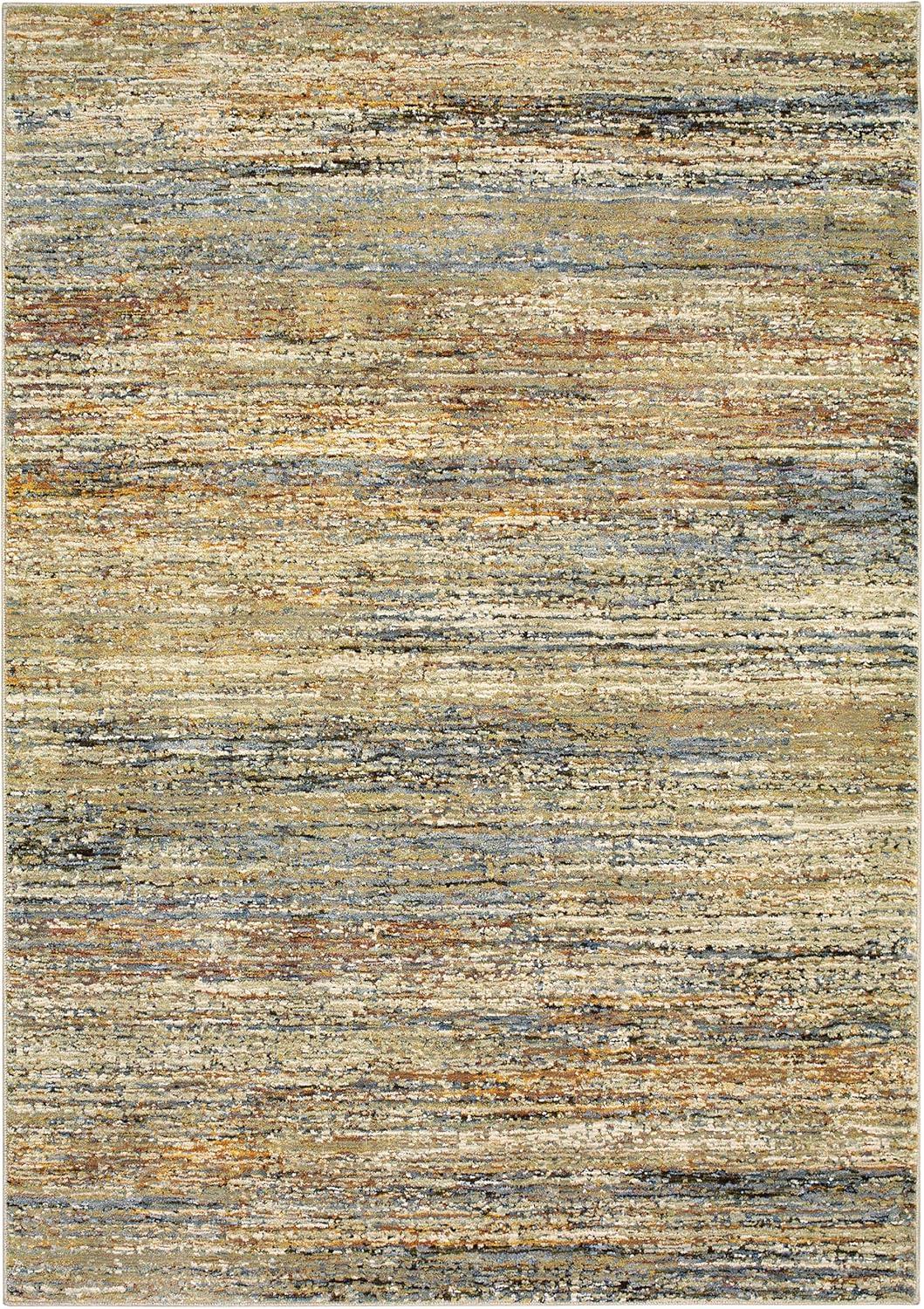 Oriental Weavers Atlas 8037J Gold/ Green Indoor Area Rug - 3'3" x 5'2"