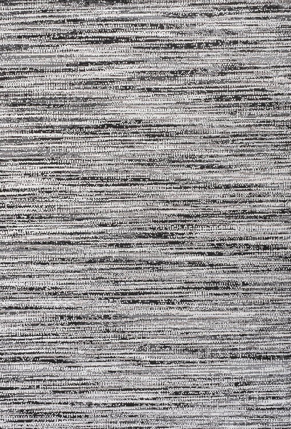 JONATHAN Y Loom Modern Strie'  Black/Gray 8 ft. x 10 ft. Area Rug