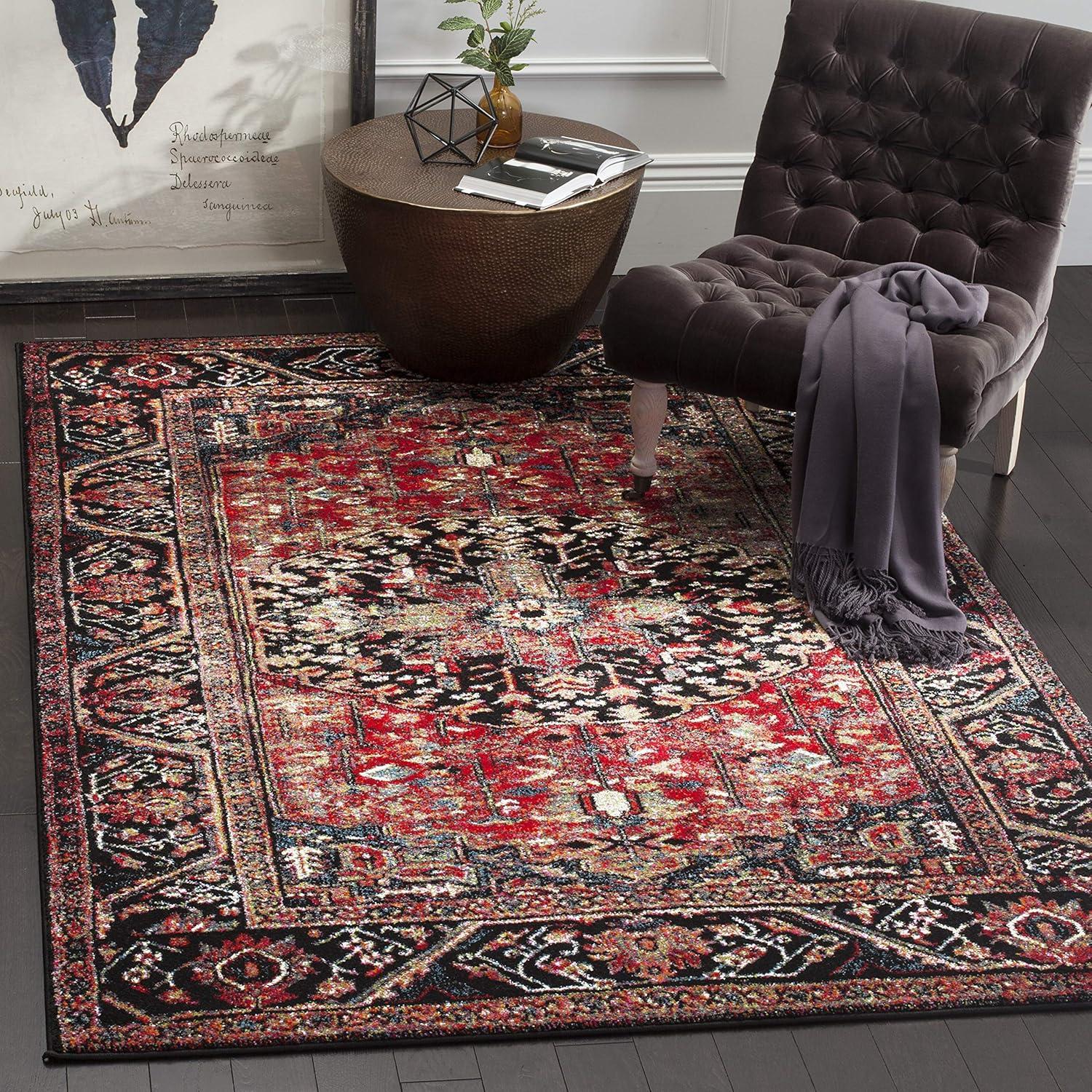Vintage Hamadan VTH215 Power Loomed Indoor Accent Rug - Red/Multi - 2'7"x5' - Safavieh.