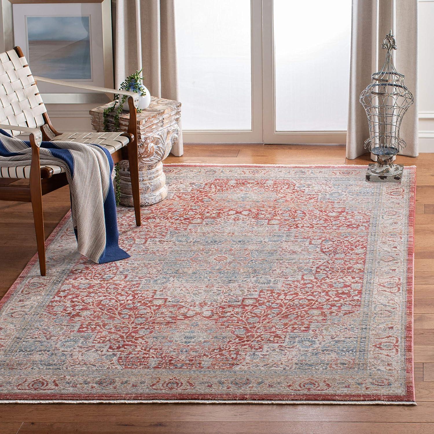 Kenitra KRA672 Power Loomed Area Rug - Blue/Ivory - 8'x10' - Safavieh.