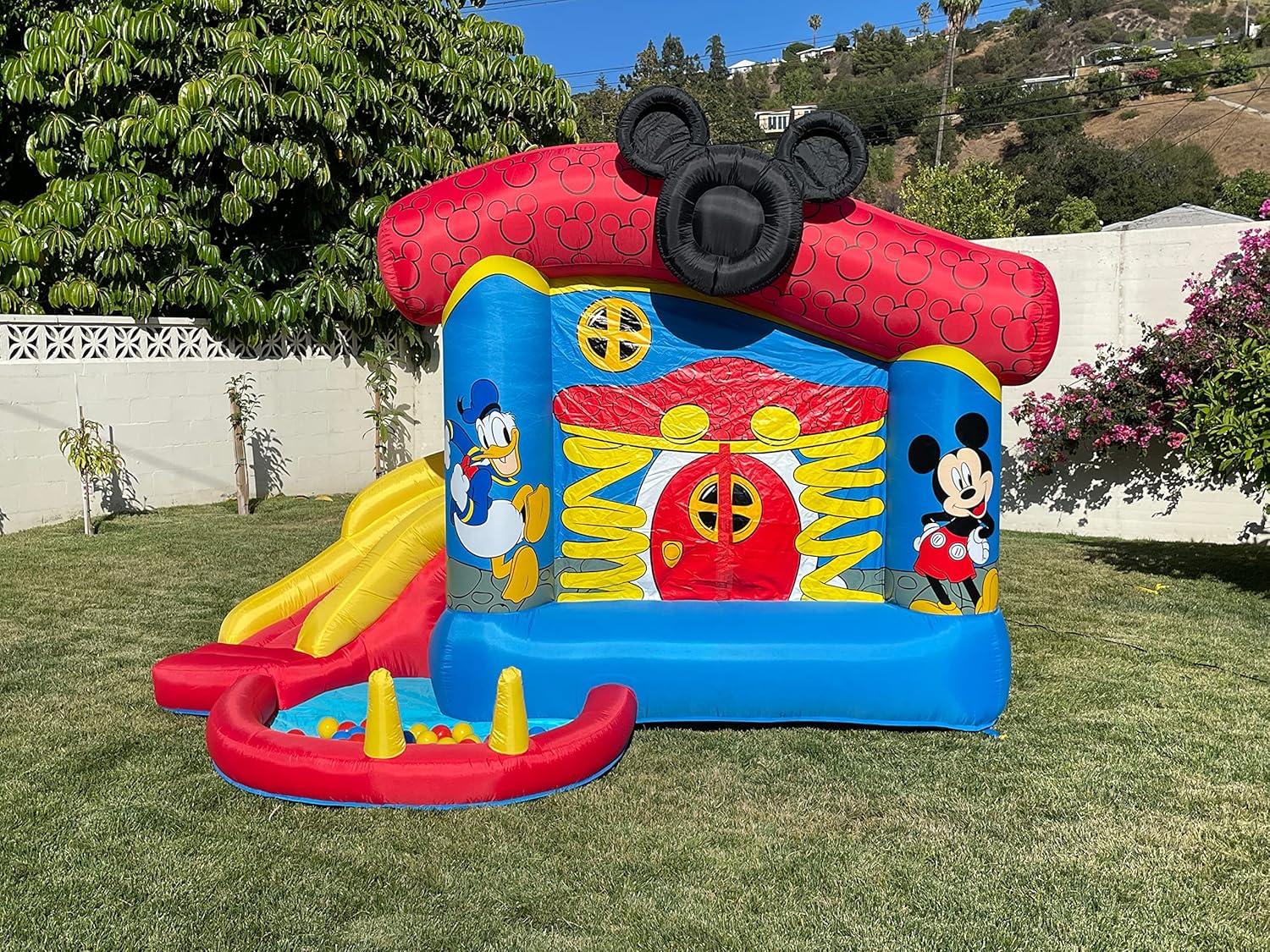 Mickey Mouse Bounce House with Slide and Ball Pit