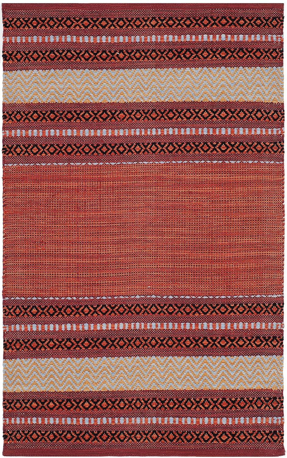 Montauk MTK214 Hand Woven Indoor Accent Rug - Red/Ivory - 2'6"x4' - Safavieh