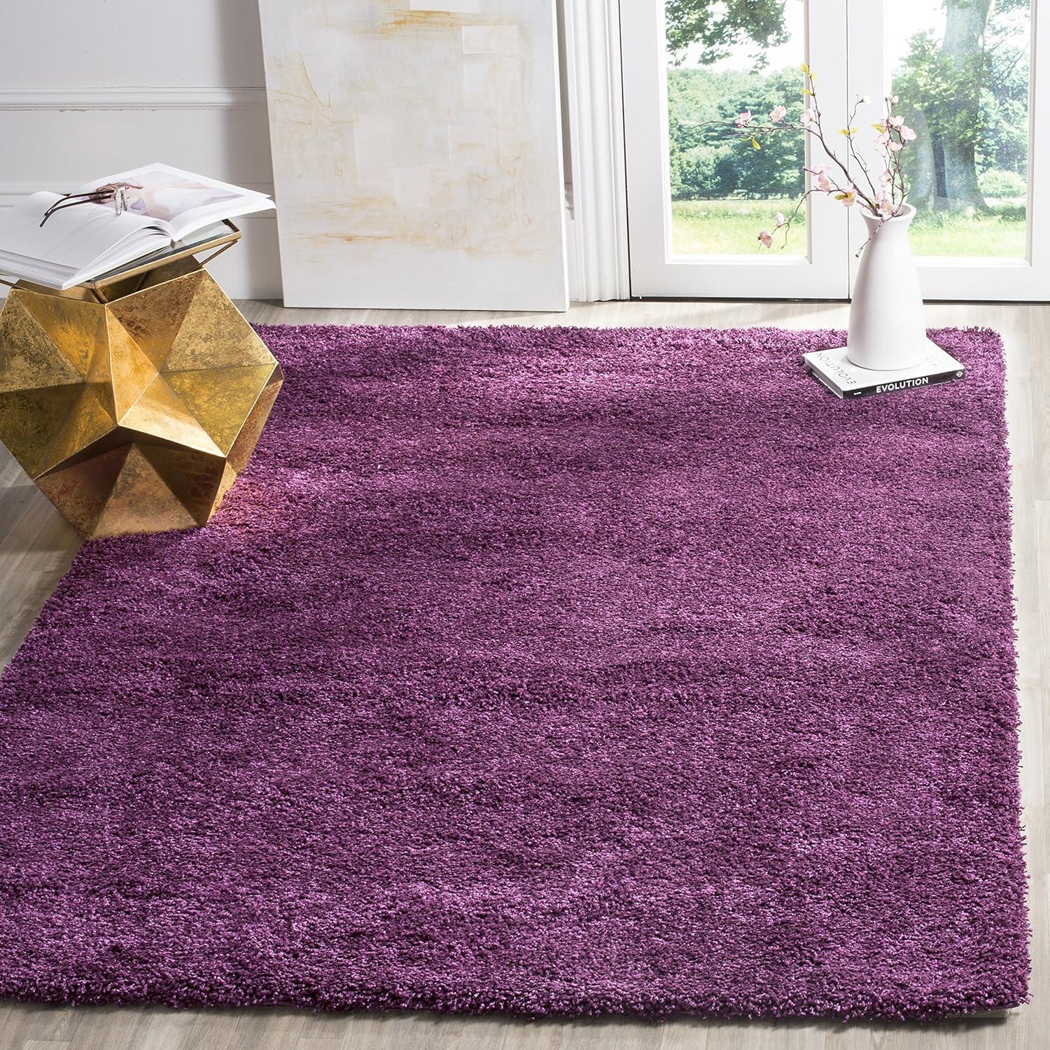 Shag SG151 Power Loomed Indoor Area Rug - Purple - 5'3"x7'6" - Safavieh.