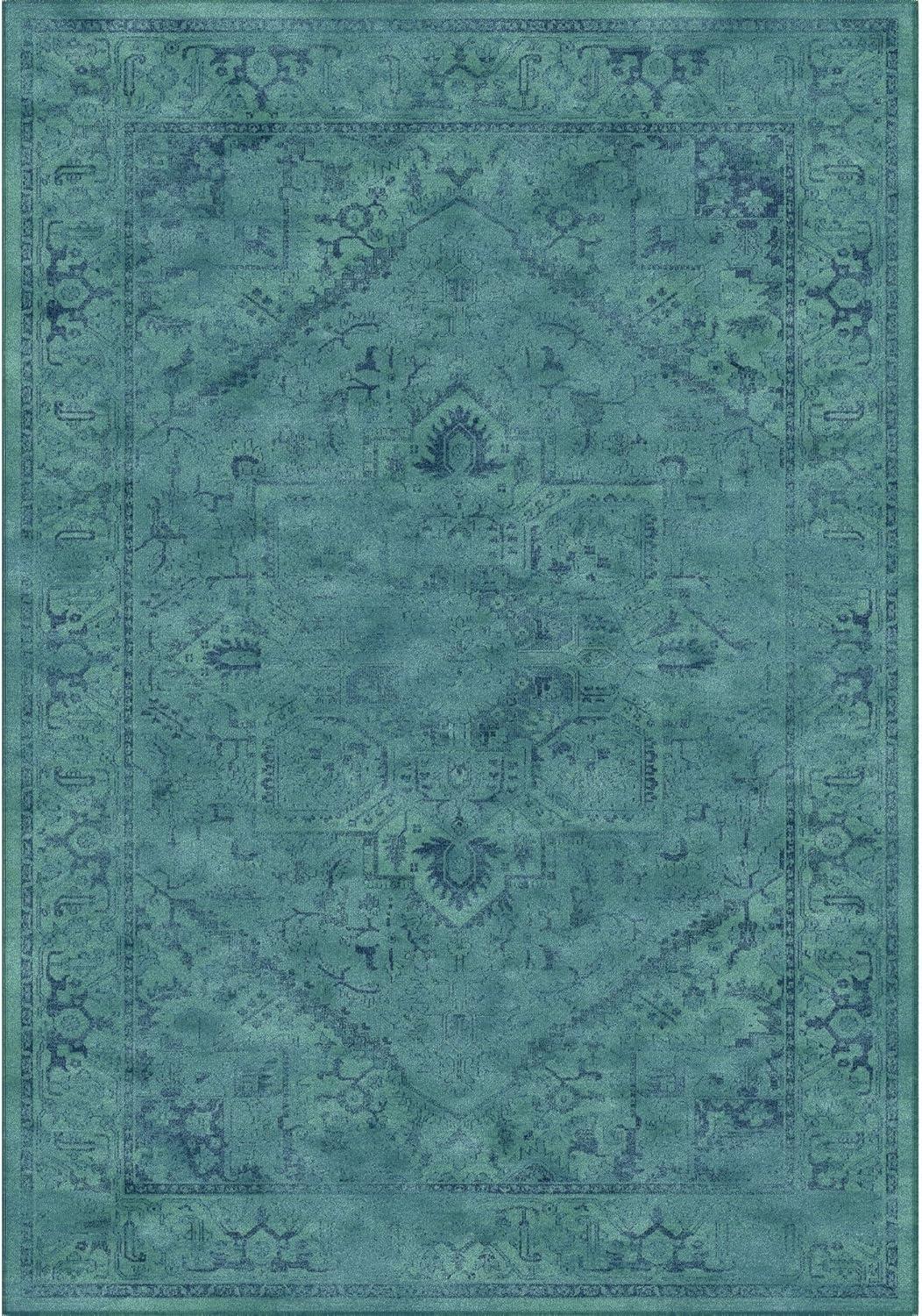 Vintage VTG114 Power Loomed Indoor Skid-Resistant Area Rug - Turquoise - 5'3"x7'6" - Safavieh