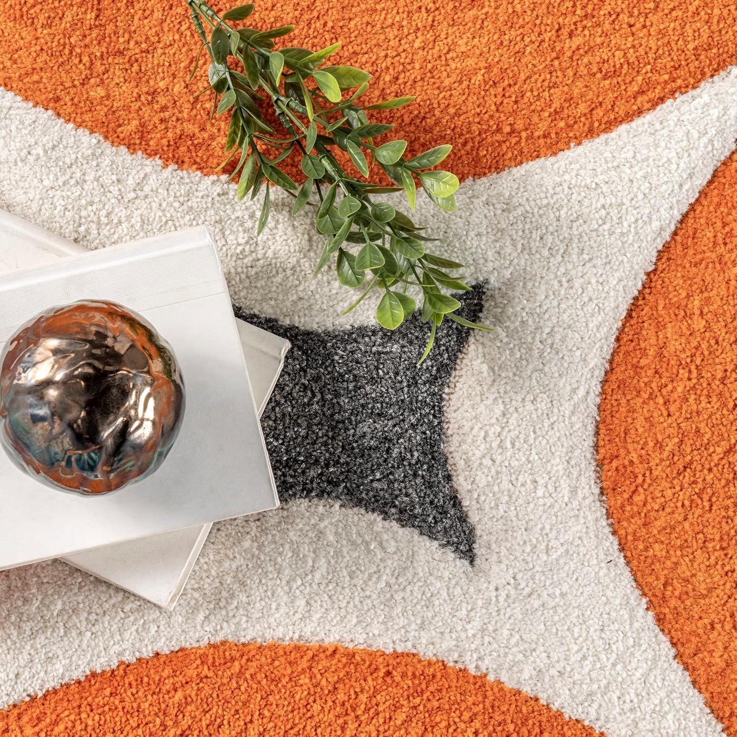 nuLOOM Gabriela Contemporary Accent Rug, 3' x 5', Deep Orange