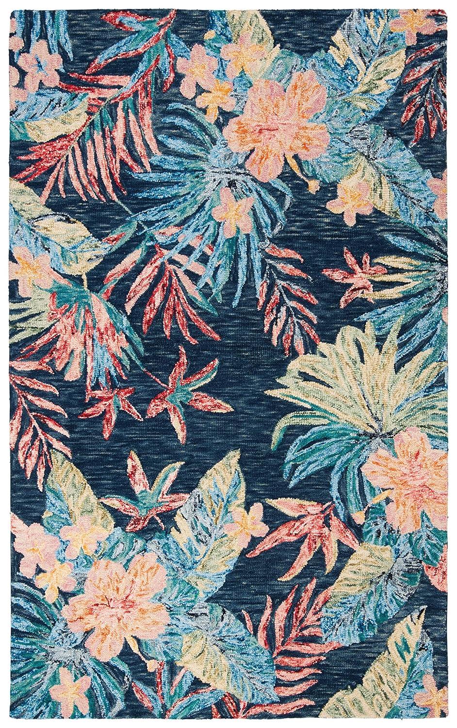 Aspen APN524 Hand Tufted Accent Rug - Blue/Pink - 2'x3' - Safavieh.