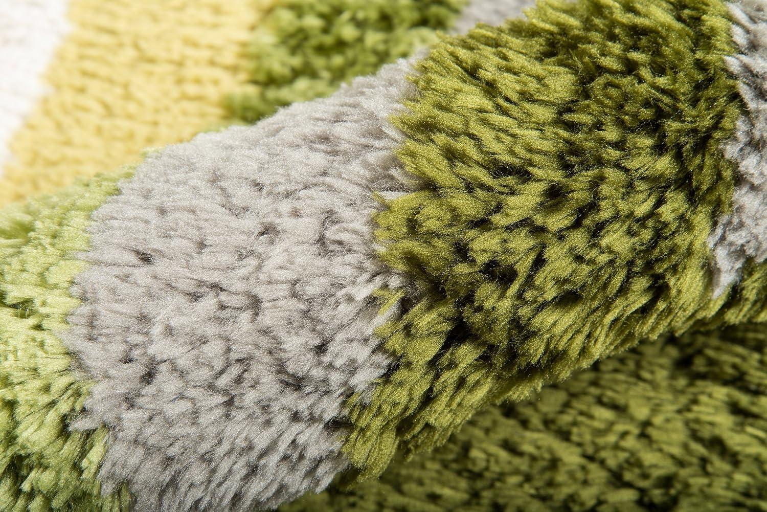 Bullseye Geometric Handmade Tufted Green Area Rug