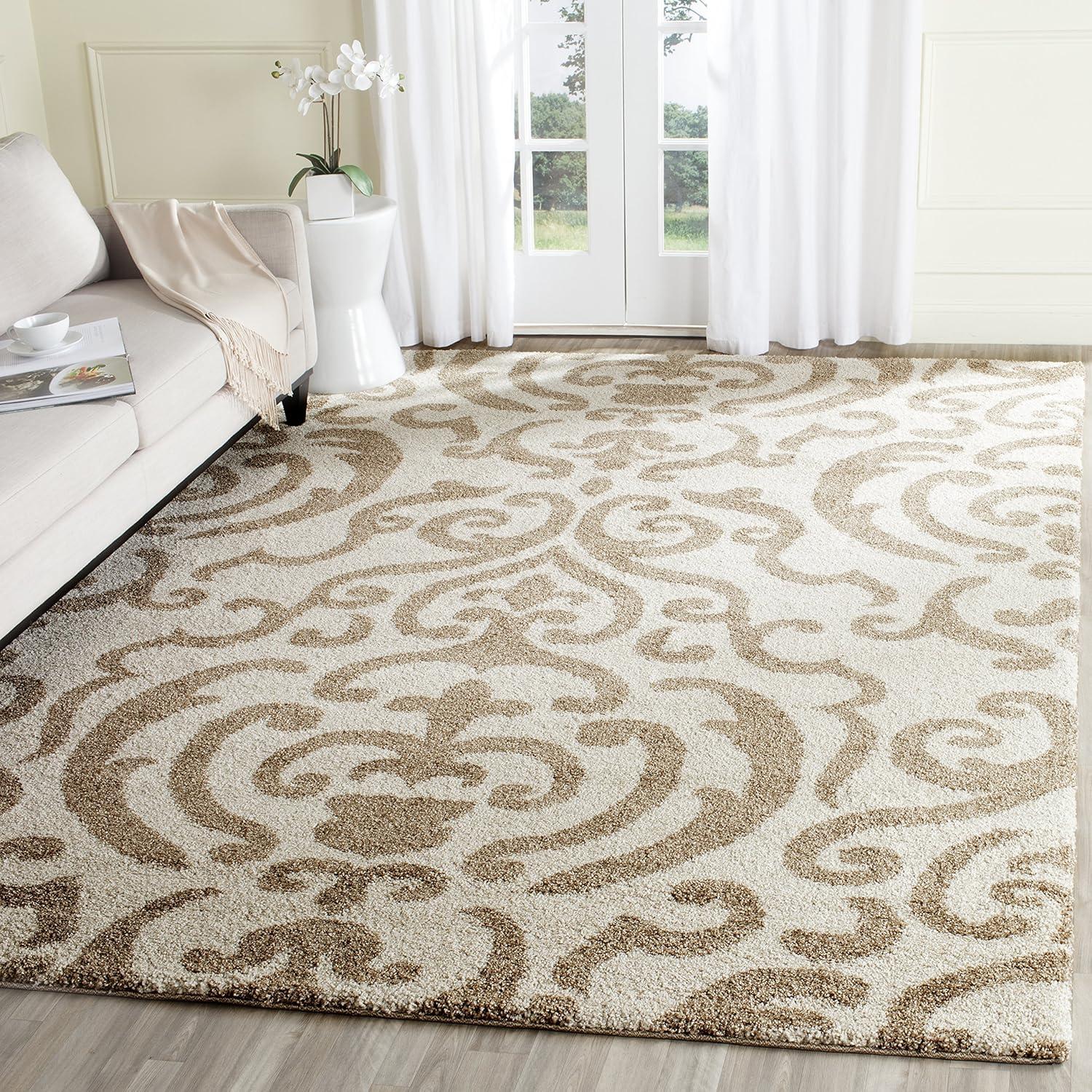 Florida Shag SG462 Power Loomed Area Rug  - Safavieh