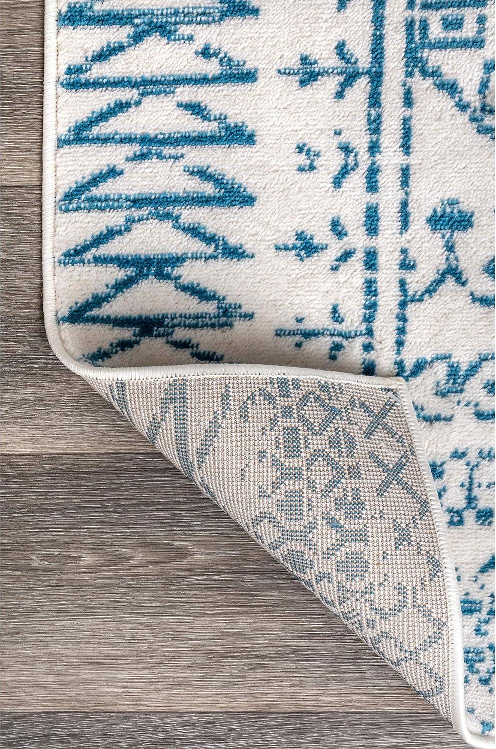 Nuloom Frances Moroccan 3x5 Accent Indoor Area Rug for Living Room Bedroom Dining Room Entryway, Blue
