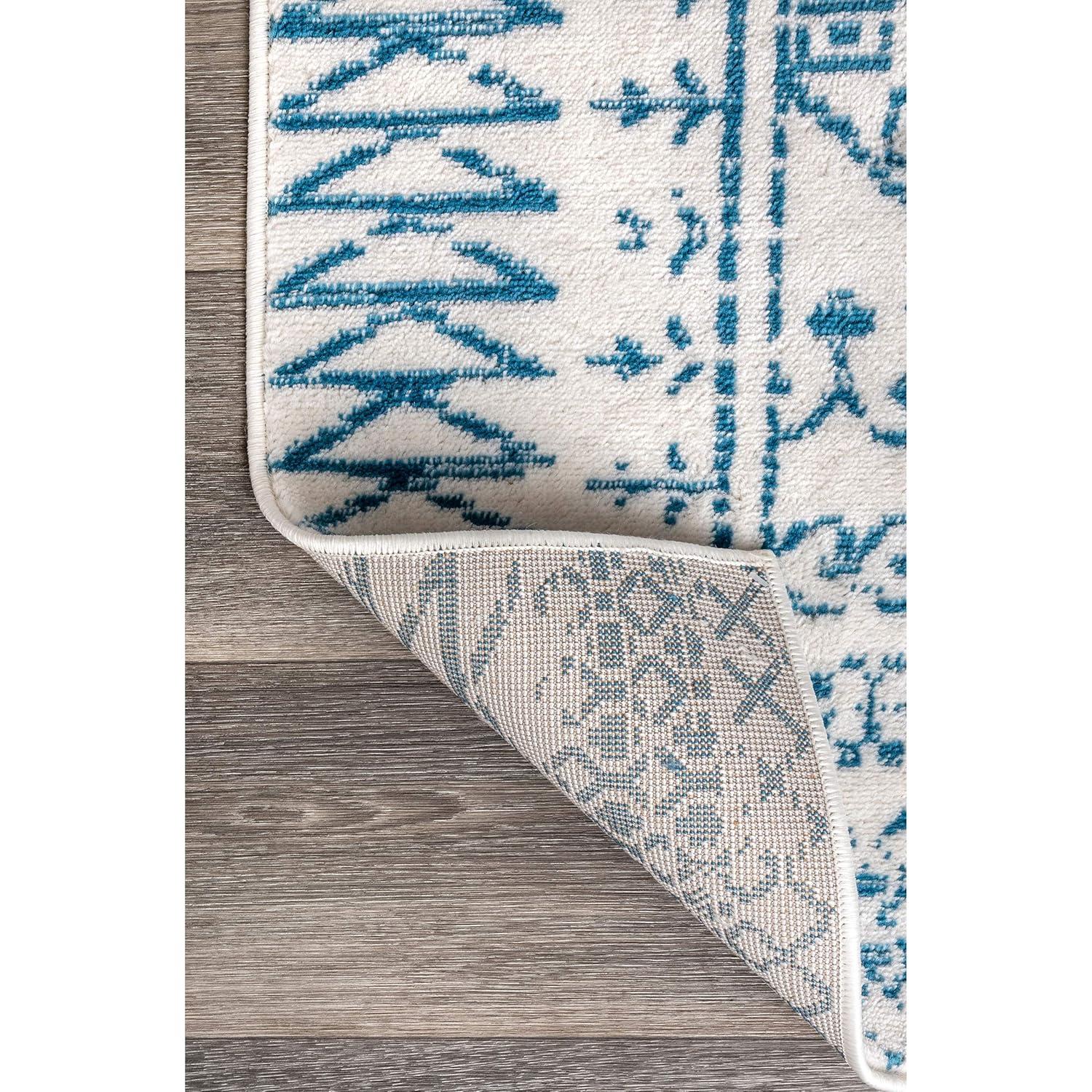 Nuloom Frances Moroccan 3x5 Accent Indoor Area Rug for Living Room Bedroom Dining Room Entryway, Blue