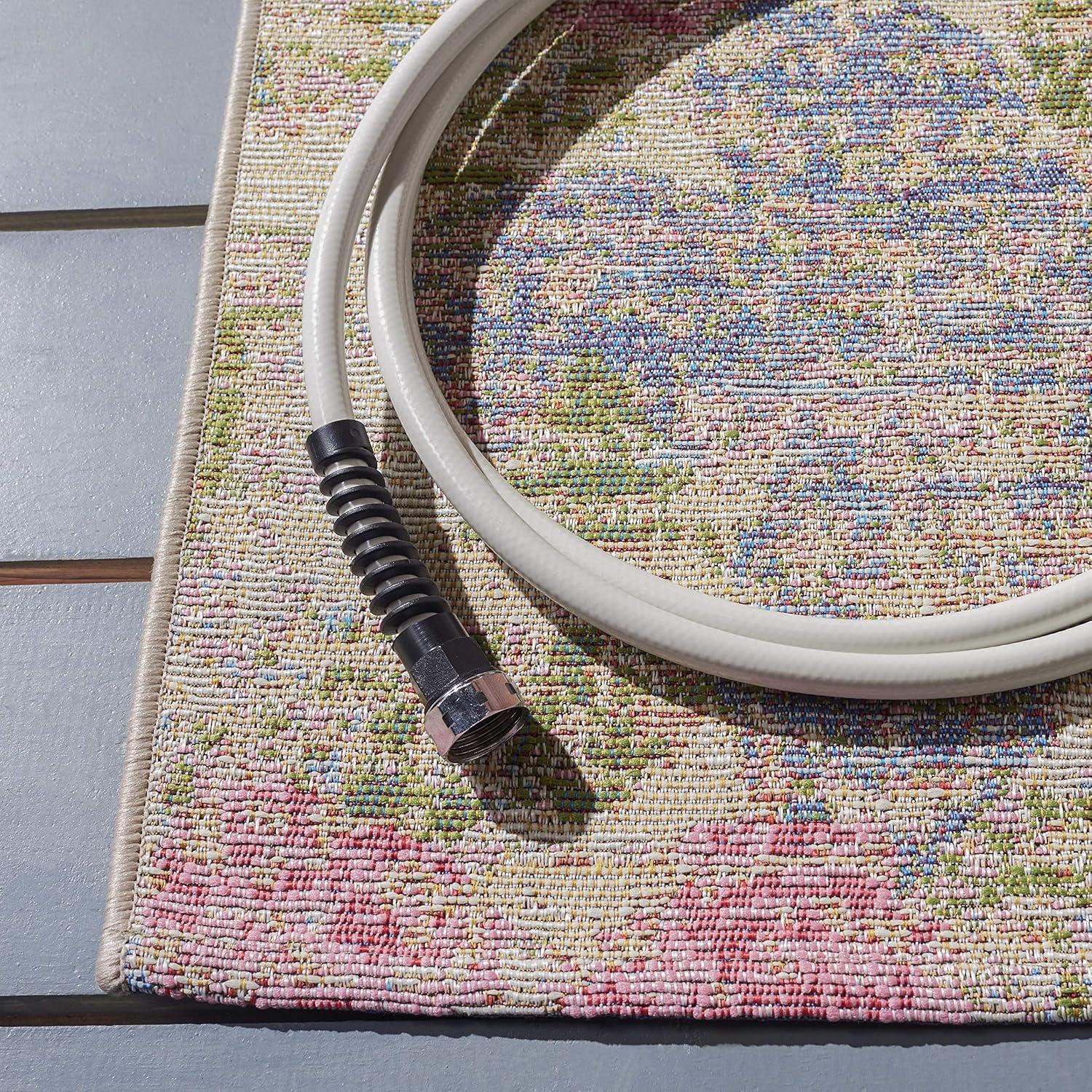 Summer SMR410 Power Loomed Indoor and Outdoor Area Rug - Blue/Pink - 8'x10'5" - Safavieh.