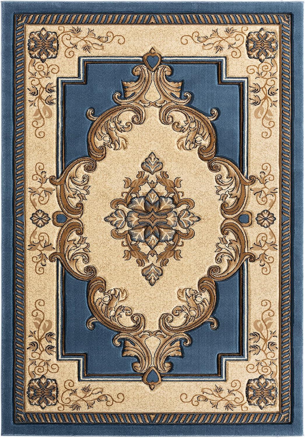 United Weavers Bristol Area Rug 2050 10560 Fallon Blue Curls Petals 2' 7" x  4' 2" Rectangle