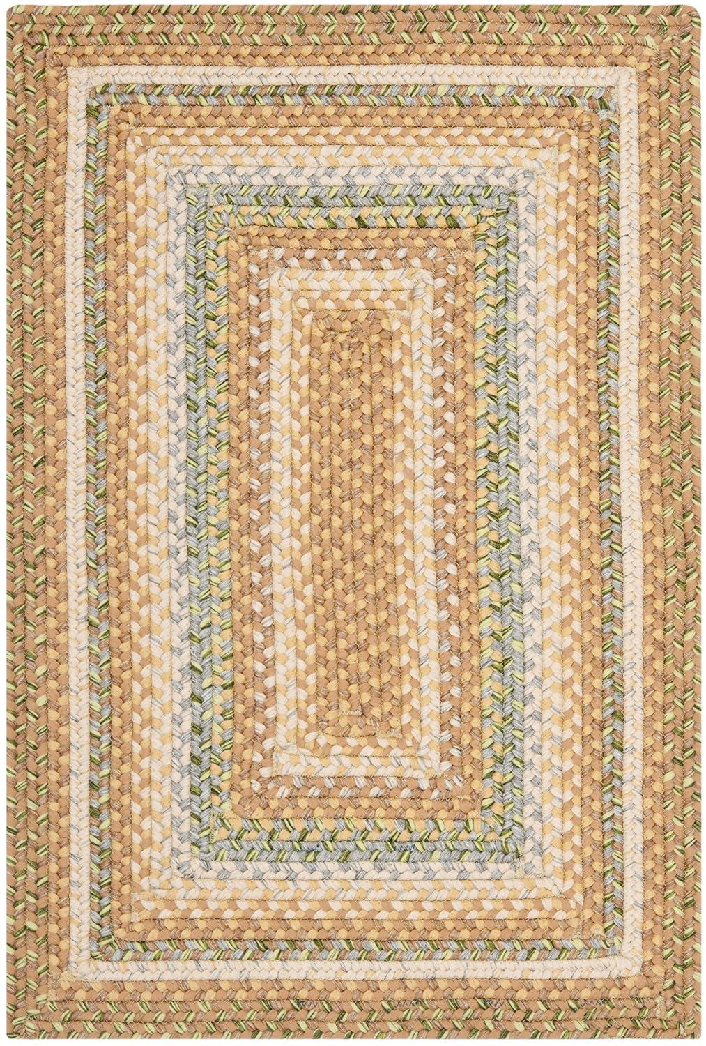 Braided BRD314 Hand Woven Accent Rug - Tan/Multi - 2'x3' - Safavieh.