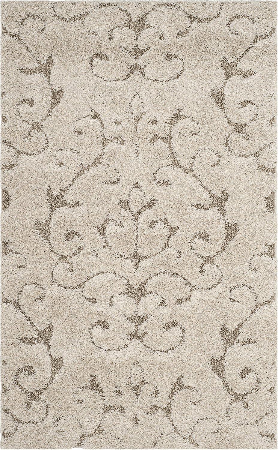 Florida Shag SG470 Power Loomed Indoor Accent Rug - Cream/Beige - 3'3"x5'3" - Safavieh.